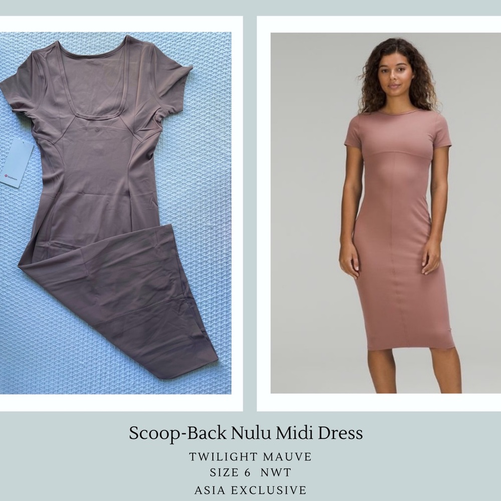 🆕 Scoop Back Midi Dress Twilight Mauve